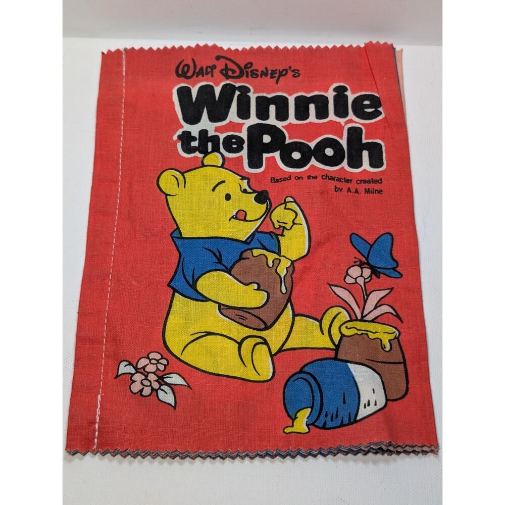 Vintage 1979 Winnie the Pooh Cloth Book Washable Disney Baby Soft Fabric Book